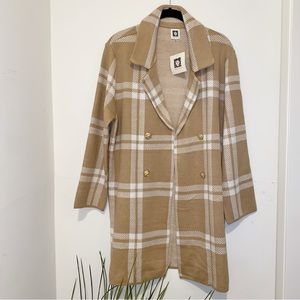 Ann Klein Women’s Notched Plain Cardigan